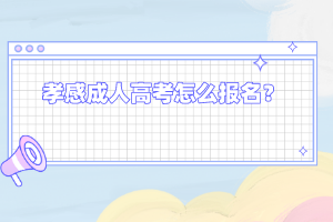 孝感成人高考怎么报名?