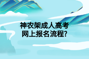 神农架成人高考网上报名流程?